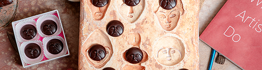 Moon Face Chocolate Sculpture