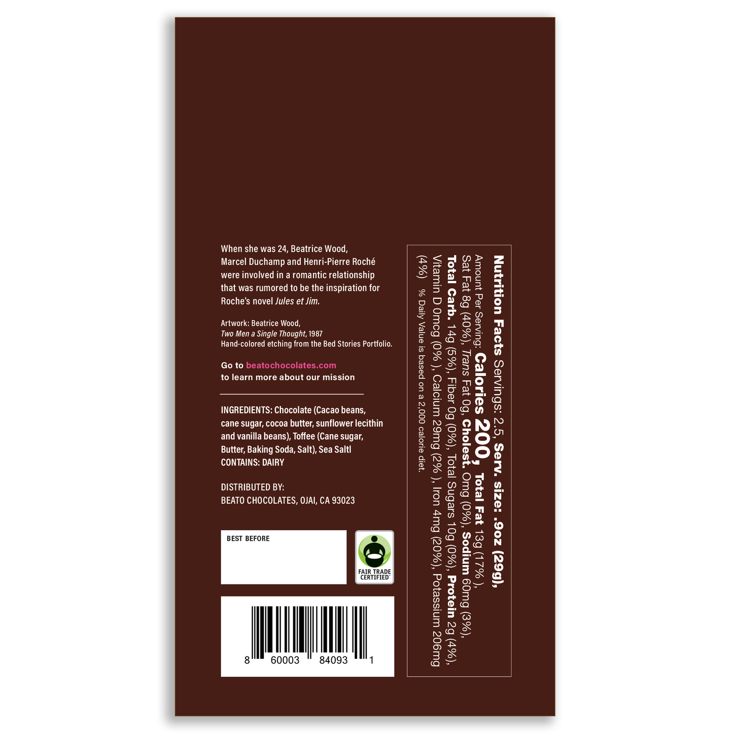 Menage A Trois Chocolate Bar